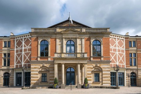 Festival Theatre, Festival Hill, on the Green Hill, Bayreuth, Upper Franconia, Franconia, Bavaria,