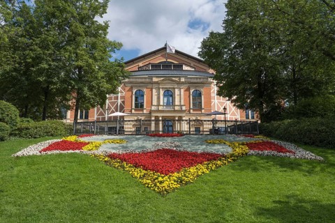 Festival Theatre, Festival Hill, on the Green Hill, Bayreuth, Upper Franconia, Franconia, Bavaria,