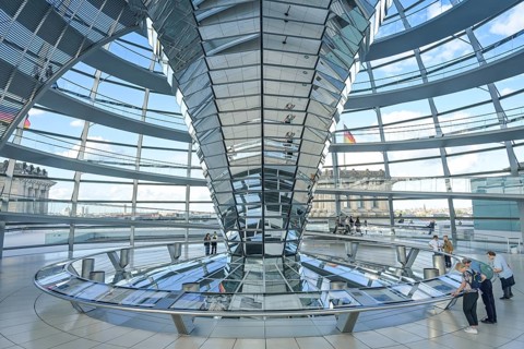 Dome on the Reichstag building, Mitte, Berlin, Germany