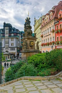 Trinity Column from 1716, Old Town, spa, healing spring, health, mineral, mineral water, illness,