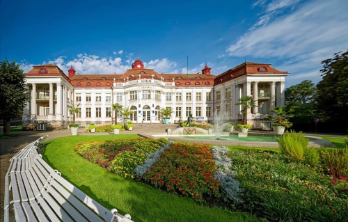 Smetana Park, named after the composer Bedrich Smetana, Elisabethbad, Karlovy Vary, Bohemia, Czech