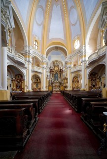 St Mary Magdalene Church in Baroque architecture, interior, interior, old town, spa, healing