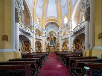 St Mary Magdalene Church in Baroque architecture, interior, interior, old town, spa, healing