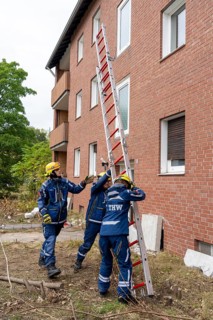 Rescue and recovery of people after a drone attack on residential buildings in a civil defence