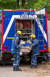 Rescue and recovery of people after a drone attack on residential buildings in a civil defence