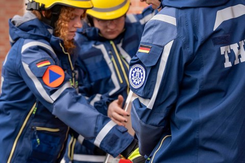 Rescue and recovery of people after a drone attack on residential buildings in a civil defence