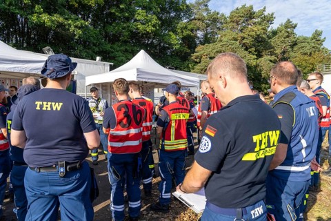 Volunteer emergency services at the large-scale exercise FÜLEX25, organised by the THW, Federal
