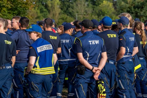 Volunteer emergency services at the large-scale exercise FÜLEX25, organised by the THW, Federal