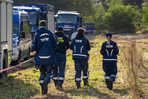 Volunteer emergency services at the large-scale exercise FÜLEX25, organised by the THW, Federal