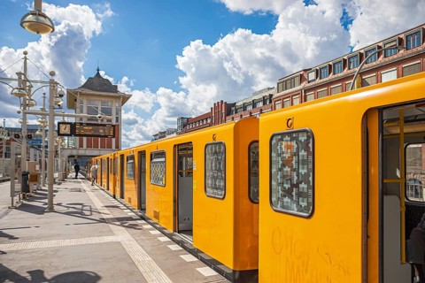 Warschauer Straße underground station in Berlin, Germany