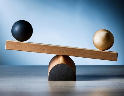 Artistic arrangement balance, illustrating equilibrium, imbalance, and relationships. The image