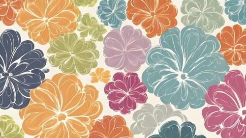 Artifical Intelligence generated seamless floral elements. Abstract Modern Brochure floral Design