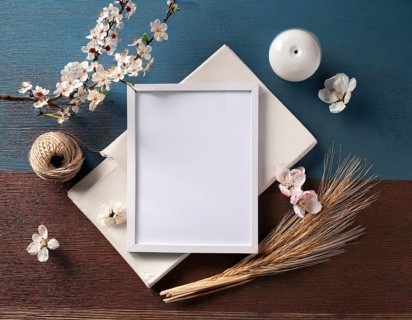 Empty frame with copy space for mockup and display design, AI generated