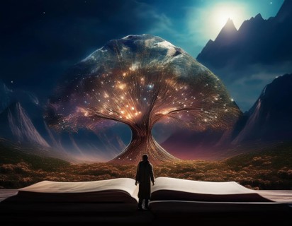Life Concept. Existence survival being consciousness. Growth of new life, AI generated