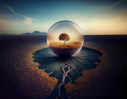 Life Concept. Existence survival being consciousness. Growth of new life, AI generated