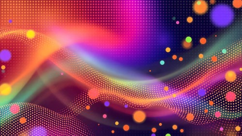 Modern layout design template with dynamic colorful overlay, AI generated