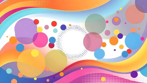 Modern layout design template with dynamic colorful overlay, AI generated