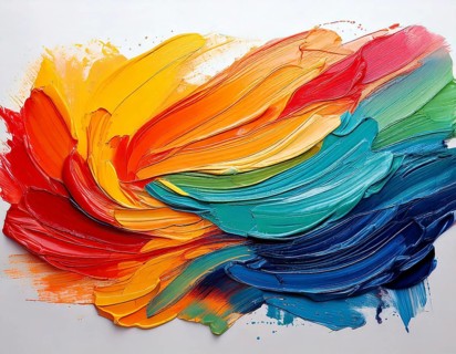 Palette abstract rough colorful multicolored art painting texture, with oil brushstroke, AI