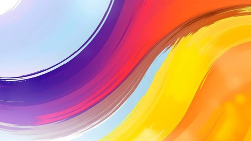 Modern layout design template with dynamic colorful overlay, AI generated