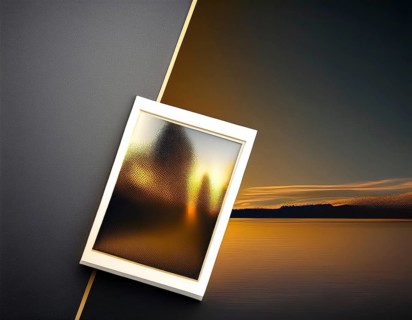 Empty frame with copy space for mockup and display design, AI generated