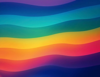 A visually captivating gradient with vivid horizontal stripes in rainbow hues on a seamless smooth