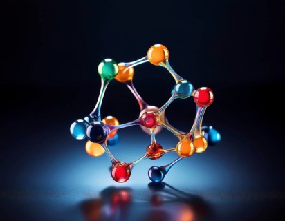 Visual representation of a molecular structure showcasing chemical bonds and atoms, ideal for