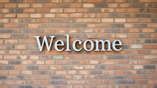 Minimalist bold welcome wording poster, versatile modern wall art design for stylish home entryway,