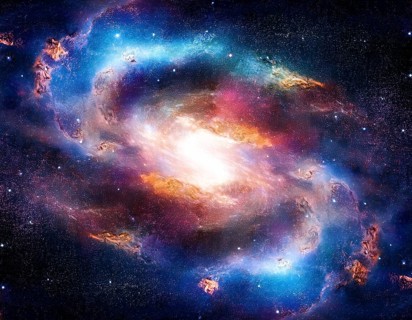 Captivating view of a galaxy and nebula in deep space, surrounded by radiant stars and vivid cosmic