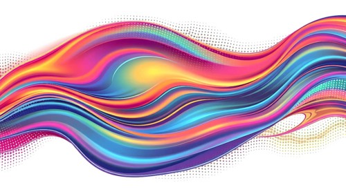 Modern layout design template with dynamic colorful overlay, AI generated