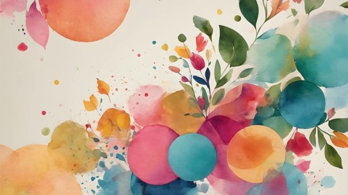 Abstract floral background element for design. Color flowers background. AI generated image