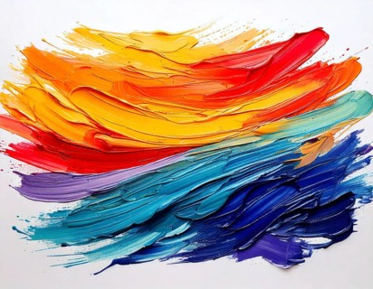 Palette abstract rough colorful multicolored art painting texture, with oil brushstroke, AI