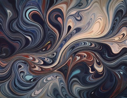 Abstract Marble Waves Acrylic Background. Abstract fluid art with swirling colors and bubbles,