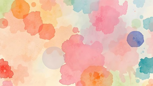 Watercolor pastel brush strokes poster with soft dreamy textures and soothing colors for tranquil