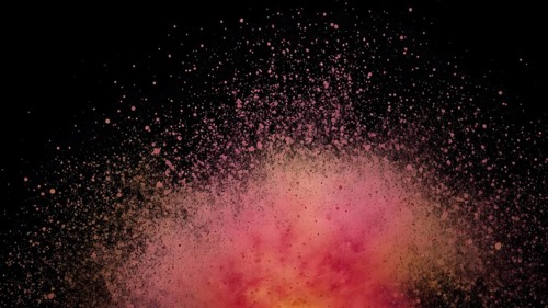 Color dust explosion poster bursting with vibrant energy, abstract powder splash, festival