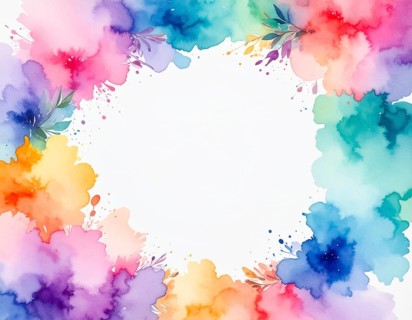 Watercolor splash art on white background, modern abstract poster for stylish décor, creativity,