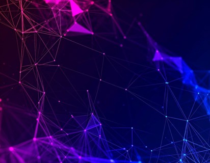 Neural network glowing brain wall art poster, abstract digital connections symbolizing