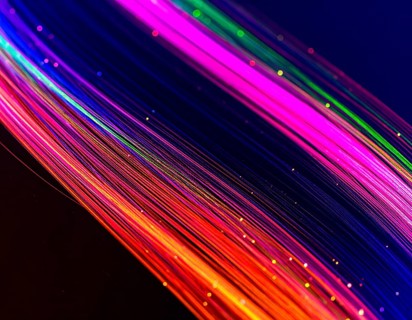 Abstract cyber grid wall art design with glowing digital lines, futuristic network visualization,