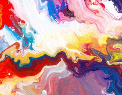 Colorfully painted background with vivid brush strokes and abstract design, symbolizing creativity,