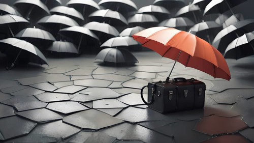 Celebrate resilience with umbrella art, a symbolic poster reflecting safety, courage, and