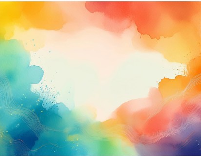 Colourful watercolour abstract background design, AI generated