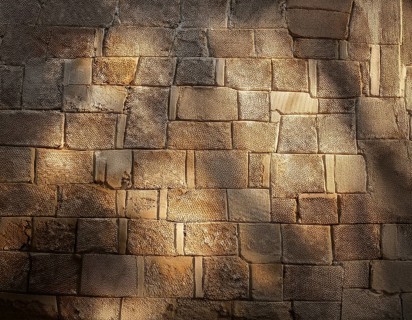 A decorative painted wall art print blending abstract textures and rustic brush strokes for
