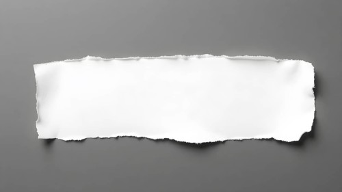 A beautifully textured torn piece of paper on a clean background, highlighting simplicity and