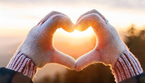 Valentines day background banner - abstract panorama background with hearts - concept love, AI