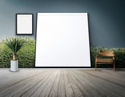 Empty frame with copy space for mockup and display design, AI generated