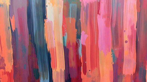 An energetic brush stroke abstract design bursting with colors, ideal for creative interiors and