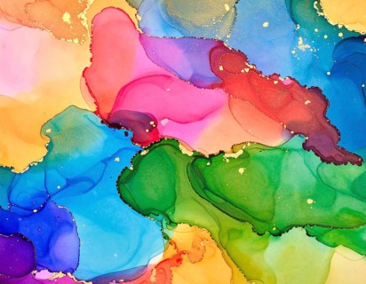 Colorfully painted background with vivid brush strokes and abstract design, symbolizing creativity,