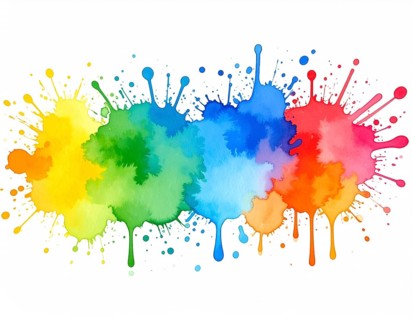 Minimalist watercolor splash poster on white background, an artistic modern décor print for homes,