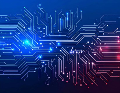Abstract cyber grid wall art design with glowing digital lines, futuristic network visualization,