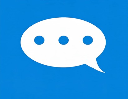 Speech bubble concept image symbolizing communication, dialogue, conversation, chat messages, and