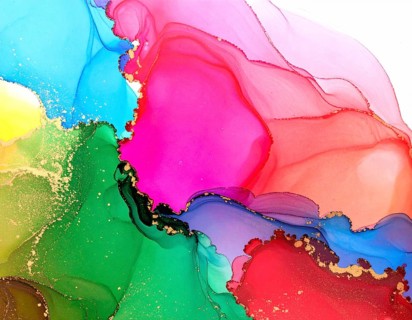 Colorfully painted background with vivid brush strokes and abstract design, symbolizing creativity,